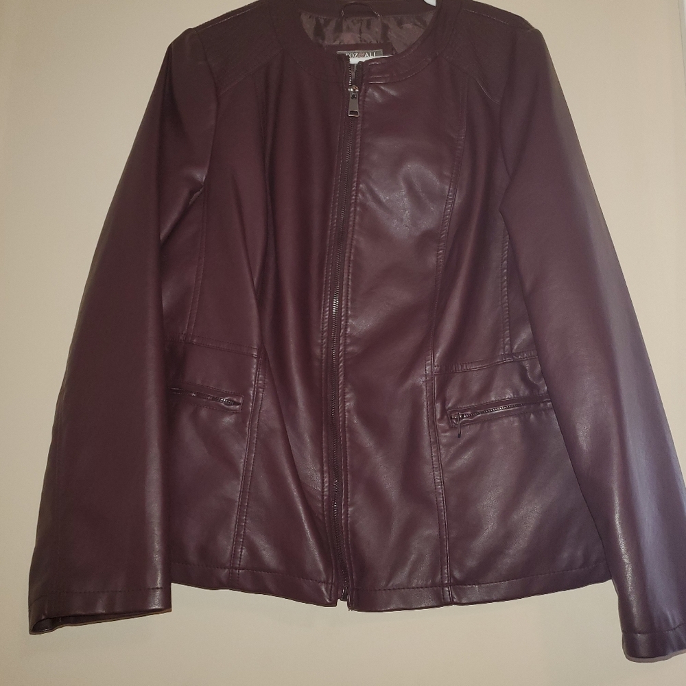 Faux leather jacket